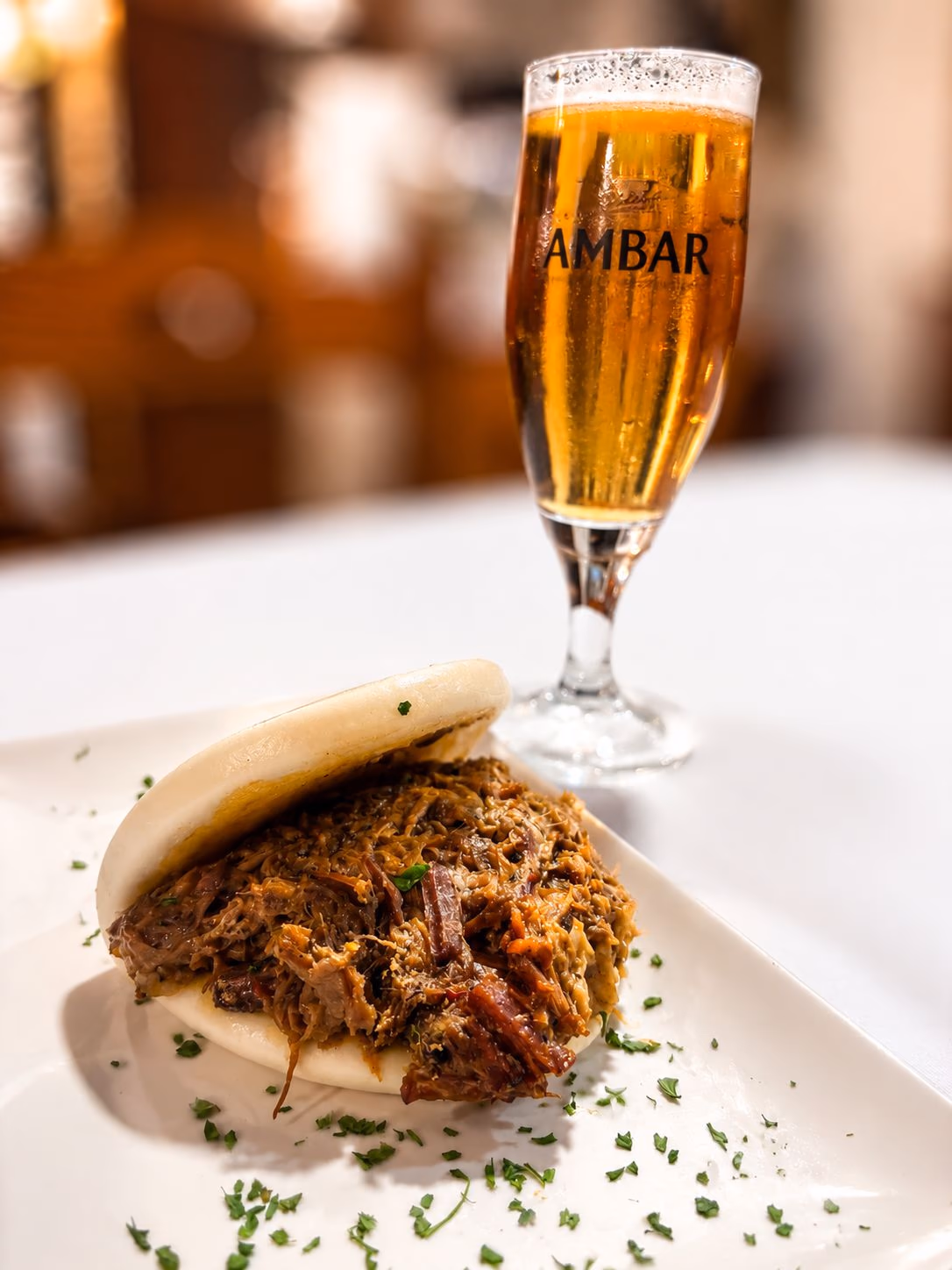 Pan bao con pull pork — Restaurante Don Quijote Estremera, Estremera (Madrid)
