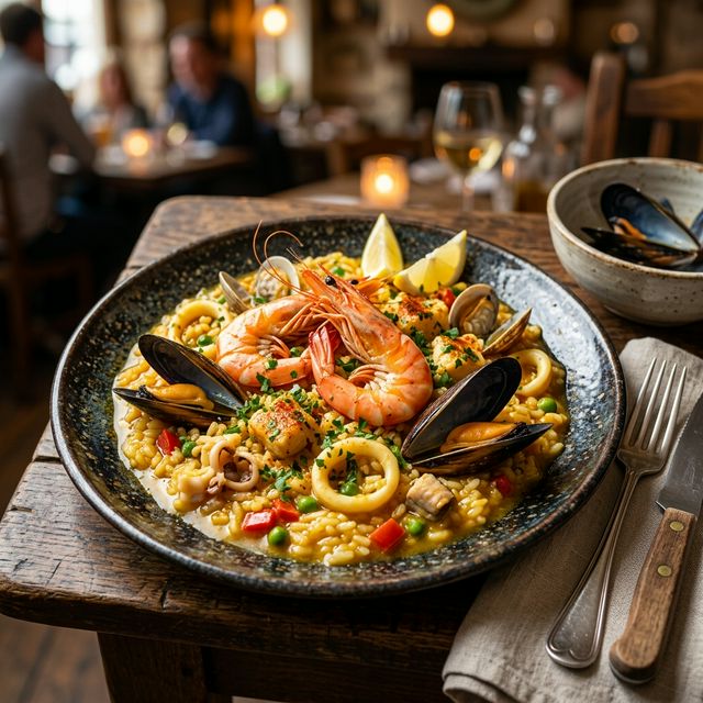 Arroz meloso de mariscos